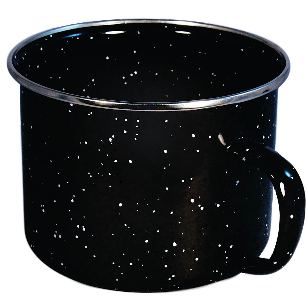 Black Enamel Mug 16 oz. - Set of 4