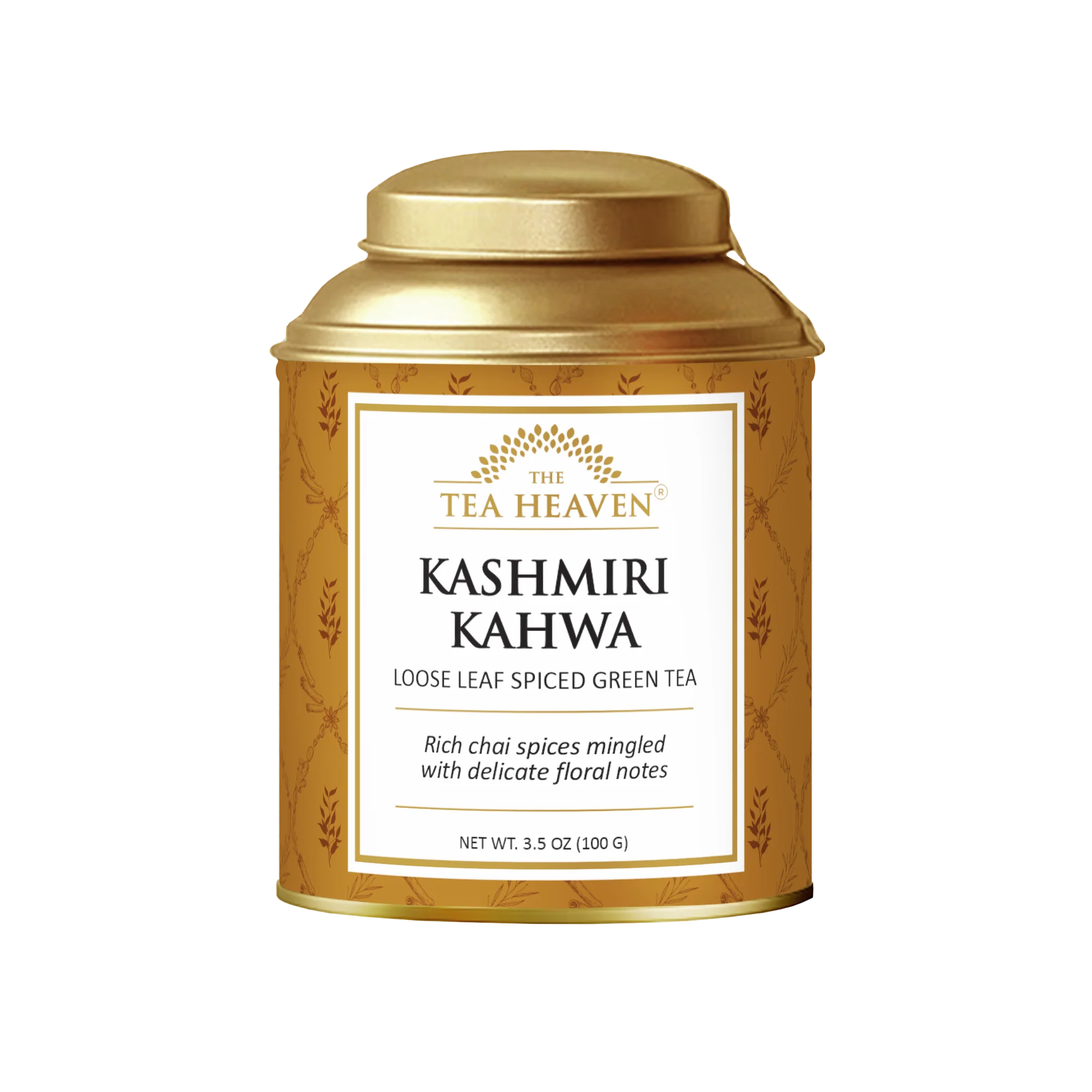 The Tea Heaven - Kashmiri Kahwa Spiced Green Loose Leaf Tea Tin