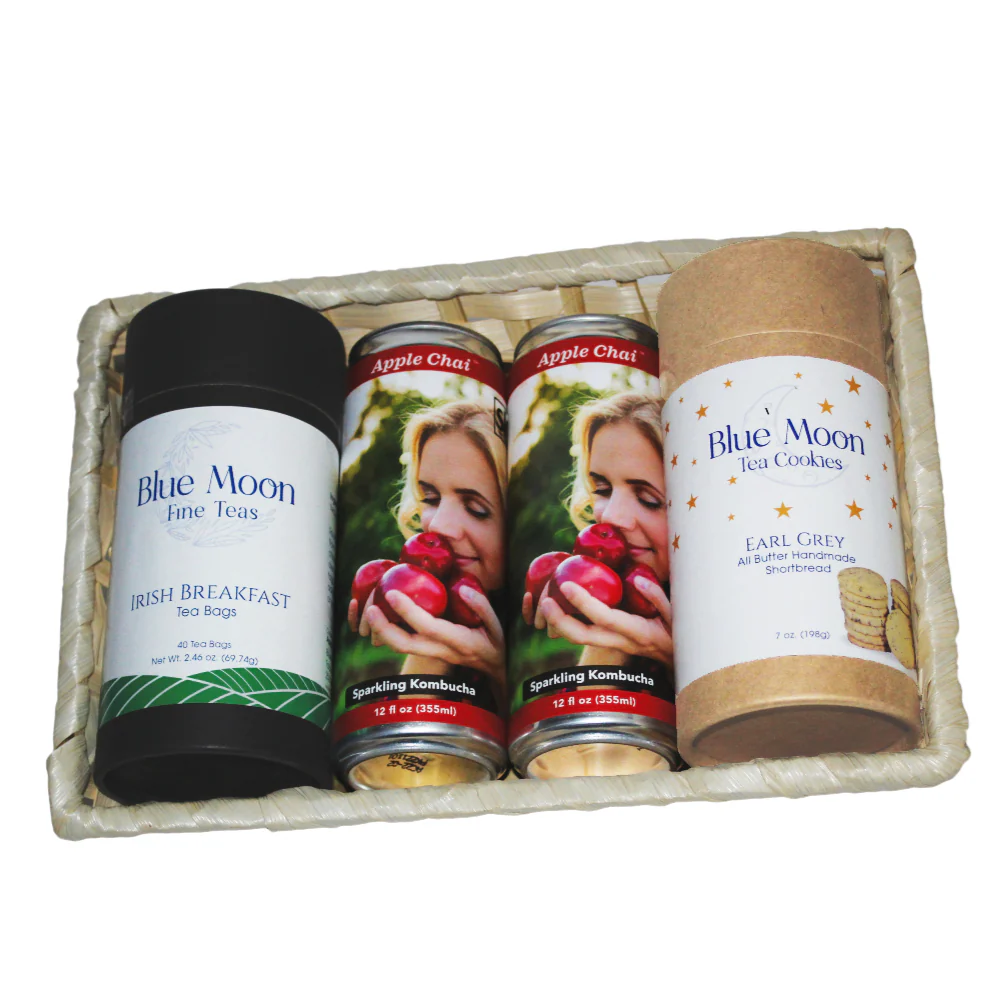Apple Chai Kombucha Tea & Cookies Gift Basket