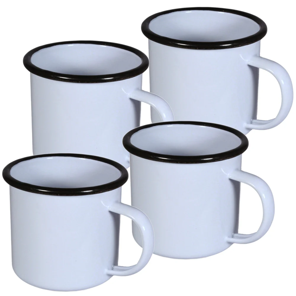 Blue Enamelware Mugs - Set of 4