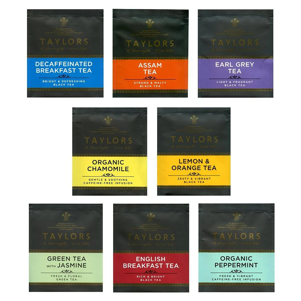 15 Flavors Taylors of Harrogate Tea Samplers